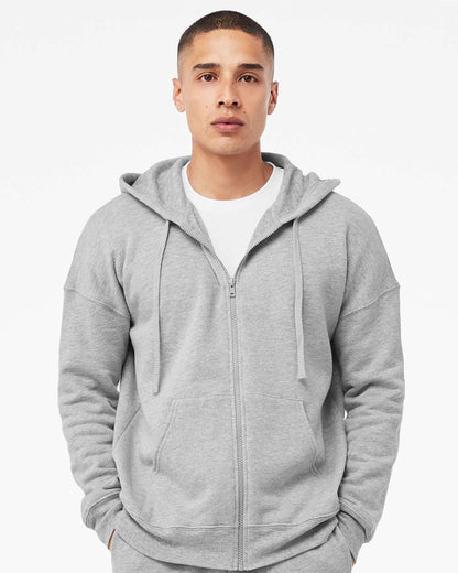 BELLA + CANVAS Sponge Fleece DTM Full-Zip Hoodie 3759 #colormdl_Athletic Heather