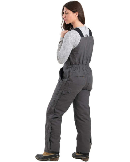 Berne Apparel Women's Softstone Duck Insulated Bib Overall WB515 #colormdl_Titanium