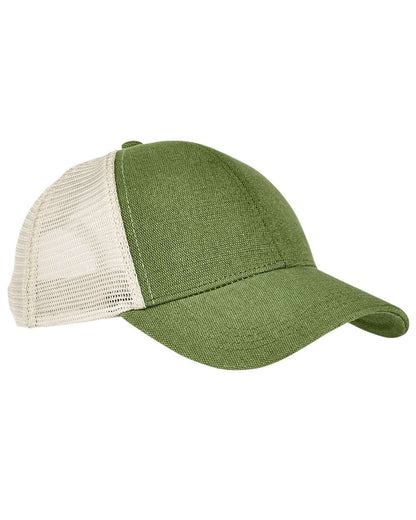 econscious Hemp Blend Trucker Cap EC7093 #color_Olive/ Oyster