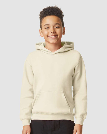 Gildan Softstyle® Youth Midweight Hooded Sweatshirt SF500B #colormdl_Sand