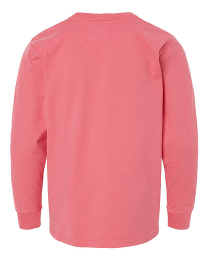ComfortWash by Hanes Garment-Dyed Youth Long Sleeve T-Shirt GDH275 #color_Coral Craze