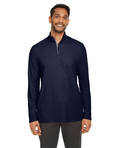 CORE365 Men's Fusion ChromaSoft™ Pique Quarter-Zip Pullover CE405 #colormdl_Classic Navy