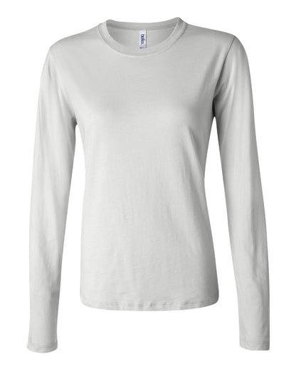 BELLA + CANVAS Women’s Jersey Long Sleeve Tee 6500 #color_White