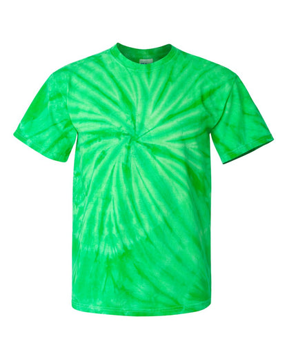 Dyenomite Cyclone Pinwheel Tie-Dyed T-Shirt 200CY #color_Kelly