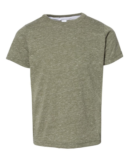 Rabbit Skins Toddler Harborside Mélange T-Shirt 3391 #color_Military Green Melange