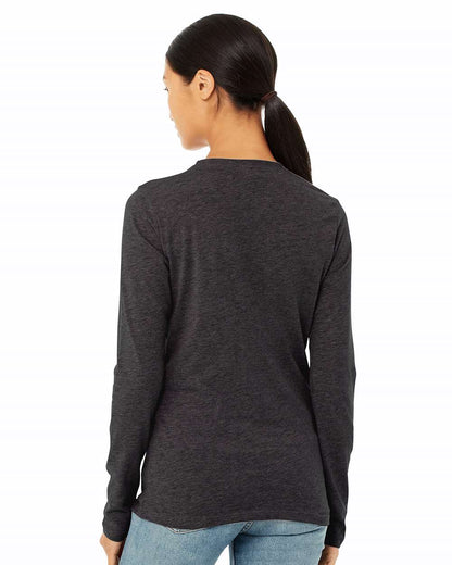 BELLA + CANVAS Women’s Jersey Long Sleeve Tee 6500 #colormdl_Dark Grey Heather