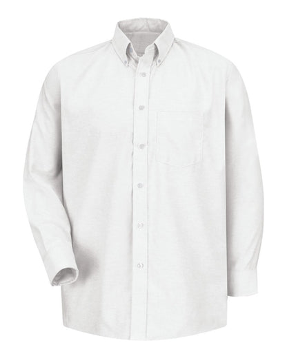 Red Kap Men's Extended Sizes Executive Oxford Dress Shirt SR70EXT #color_White 36