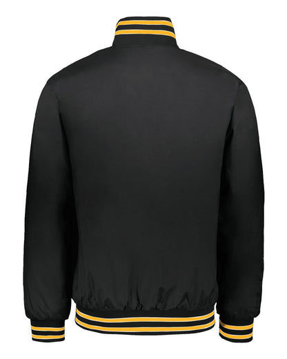 Holloway Men's Heritage Jacket 229140 #color_Black/ Light Gold/ White