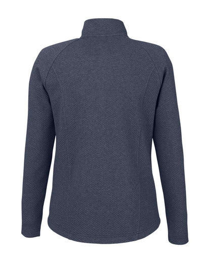 North End Women's Spirit Textured Full-Zip NE727W #color_Classic Navy Heather