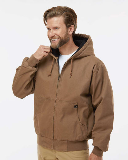 DRI DUCK Men's Tall Cheyenne Boulder Cloth™ Hooded Jacket with Tricot Quilt Lining 5020T #colormdl_Field Khaki