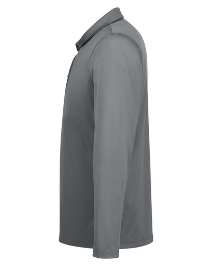 Team 365 Men's Zone Performance Long Sleeve Polo TT51L #color_Sport Graphite