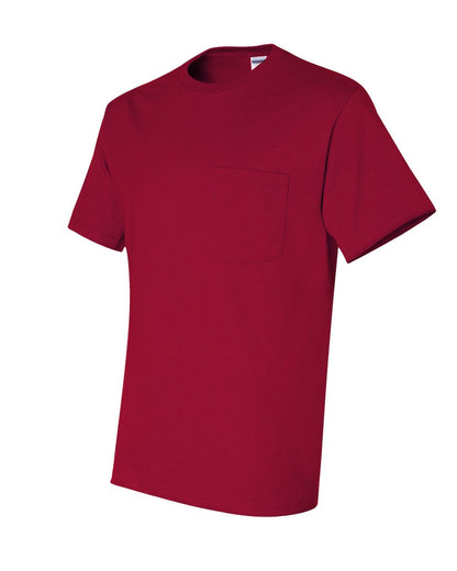 JERZEES Unisex Dri-Power® 50/50 Pocket T-Shirt 29MPR #color_True Red