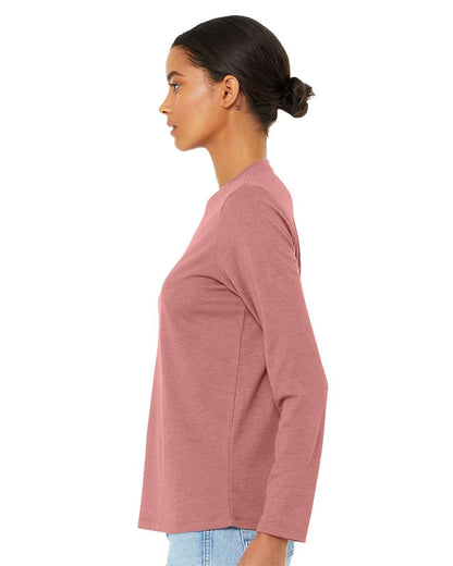 BELLA + CANVAS Women’s Jersey Long Sleeve Tee 6500 #colormdl_Heather Mauve