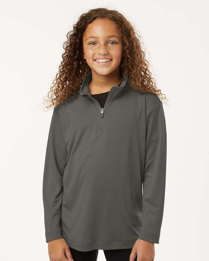 AllPro Youth Pro-Lock Performance Quarter-Zip Pullover 41870Y #colormdl_Charcoal