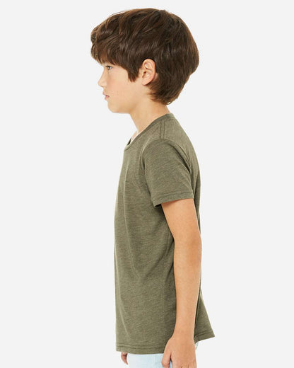 BELLA + CANVAS Youth Triblend Tee 3413Y #colormdl_Olive Triblend