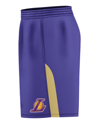 Alleson Athletic Youth NBA Logo'd Game Shorts A205LY #color_Los Angeles Lakers