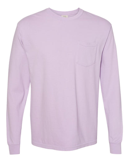 Comfort Colors Unisex Garment-Dyed Heavyweight Long Sleeve Pocket T-Shirt 4410 #color_Orchid