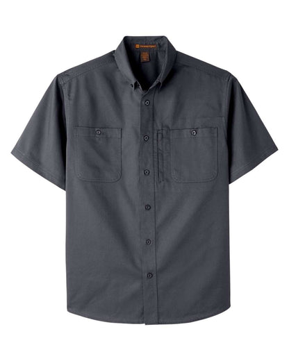 Harriton Men's Advantage IL Short Sleeve Work Shirt M585 #color_Dark Charcoal