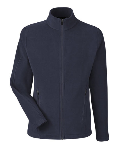 Devon & Jones Men's CrownLux Performance® Fleece Full-Zip Jacket DG730 #color_Navy