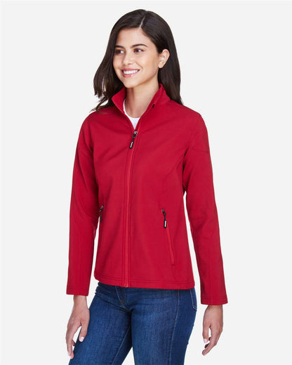 CORE365 Women's Cruise Two-Layer Fleece Bonded Soft Shell Jacket 78184 #colormdl_Classic Red