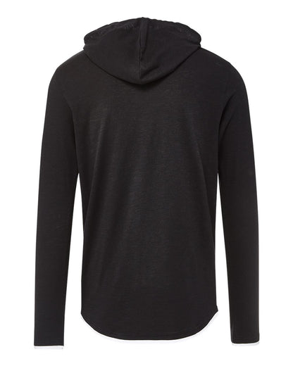 MV Sport Unisex Miles Slub Hooded Long Sleeve T-Shirt 24401 #color_Black