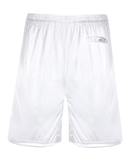 Badger BT5 9" Inseam Trainer Shorts 4110 #color_White