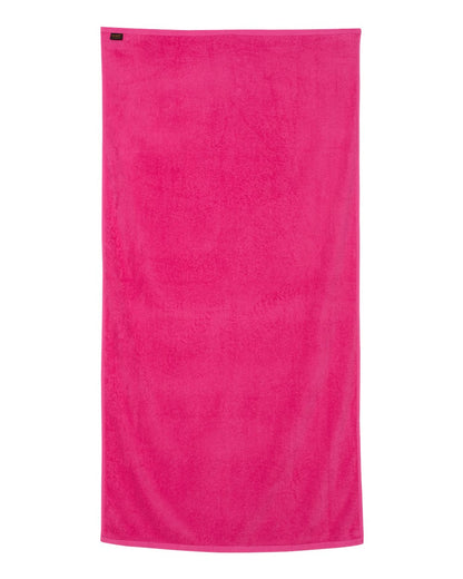 Q-Tees Velour Beach Towel QV3060 #color_Hot Pink