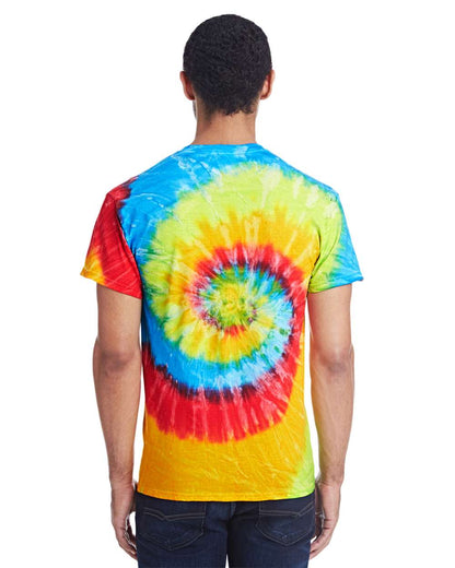 Colortone Unisex Multi-Color Tie-Dyed T-Shirt CD1000 #colormdl_Pastel Neon