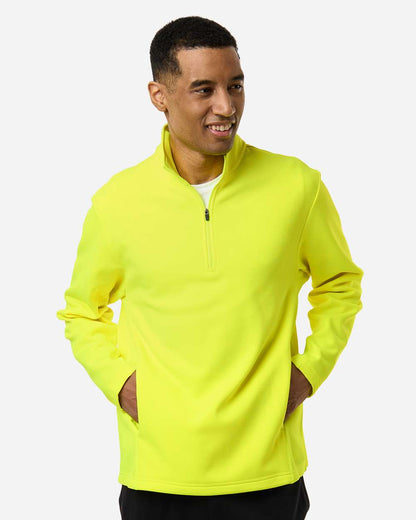 Team 365 Unisex Squad Cadet Quarter-Zip Tech Fleece Pullover TT401 #colormdl_Safety Yellow