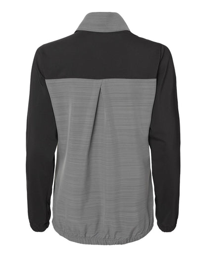 Adidas Women's Heather Block Full-Zip Windshirt A547 #color_Black/ Black Heather