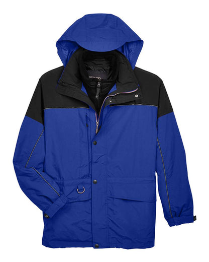 North End Men's 3-in-1 Two-Tone Parka 88006 #color_Royal Cobalt