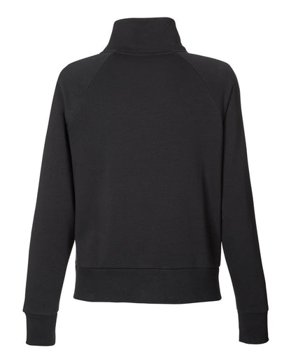 Under Armour Women's Rival Fleece Quarter-Zip Pullover 1379492 #color_Black/ White
