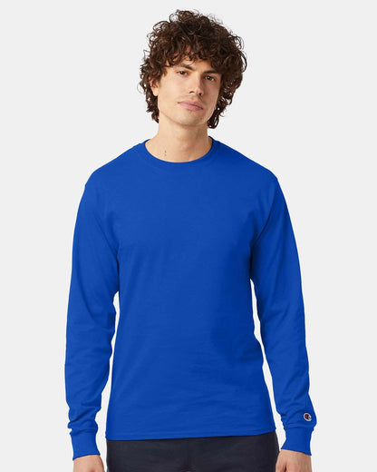 Champion Unisex Long Sleeve T-Shirt CC8C #colormdl_Royal Blue