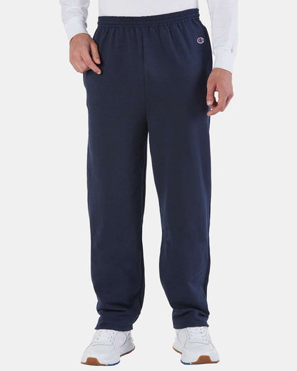 Champion Men's Powerblend® Open-Bottom Sweatpants with Pockets P800 #colormdl_Navy