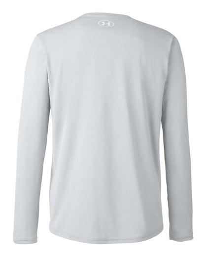 Under Armour Men's Team Tech™ Long Sleeve T-Shirt 1376843 #color_Mod Grey Light Heather/ White