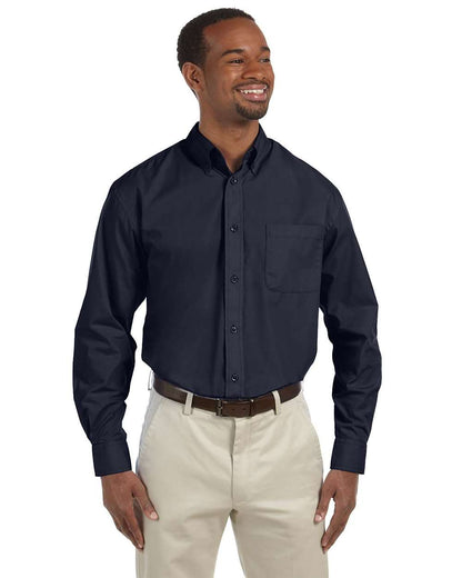 Harriton Men's Essential Poplin M510 #colormdl_Navy