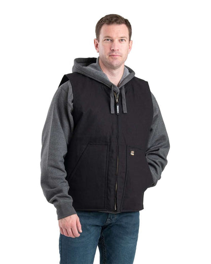 Berne Apparel Men's Workman's Duck Vest V812 #colormdl_Black