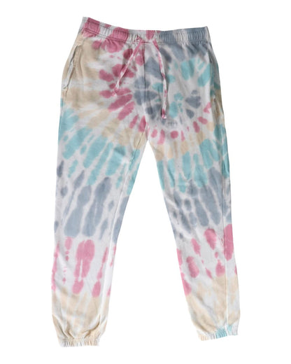 Dyenomite Premium Fleece Tie-Dyed Sweatpants 875VR #color_Wanderlust