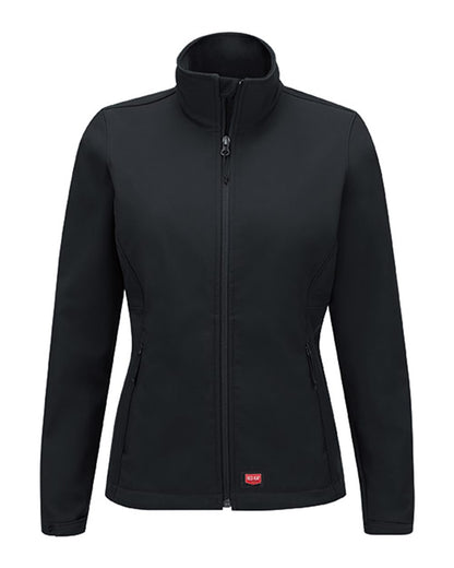 Red Kap Women's Deluxe Soft Shell Jacket JP67 #color_Black