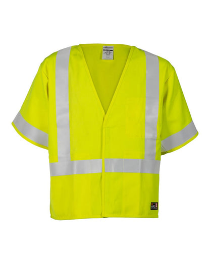 Kishigo Men's Flame Resistant Economy Vest F498 #color_Lime