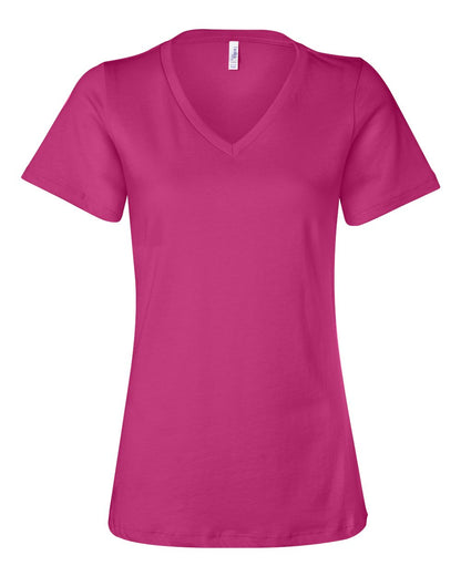 BELLA + CANVAS Women’s Relaxed Jersey V-Neck Tee 6405 #color_Berry