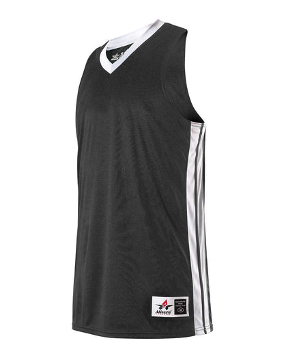 Alleson Athletic Women's Single Ply Basketball Jersey 538JW #color_Black/ White