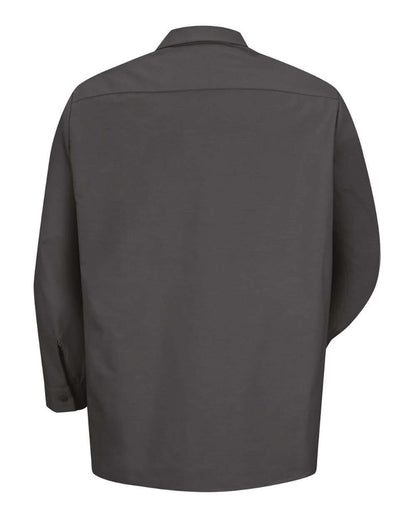 Red Kap Men's Tall Industrial Long Sleeve Work Shirt SP14T #color_Charcoal