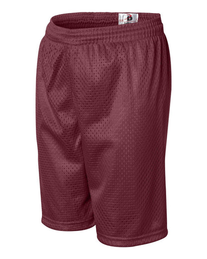 Badger Youth Pro Mesh 6" Shorts 2207 #color_Cardinal