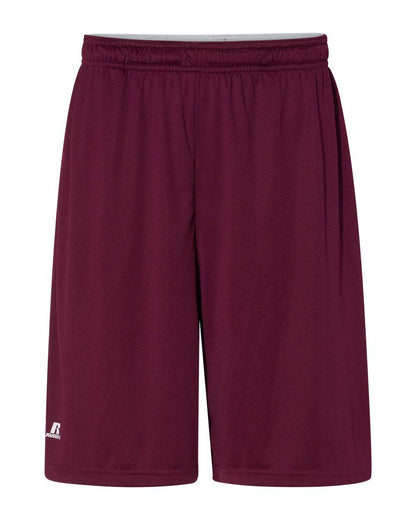 Russell Athletic Men's Dri-Power® Essential 10" Shorts with Pockets TS7X2M #color_Maroon