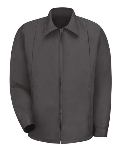 Red Kap Men's Perma-Lined Panel Jacket JT50 #color_Charcoal