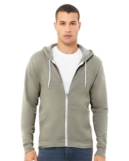 BELLA + CANVAS Sponge Fleece Full-Zip Hoodie 3739 #colormdl_Heather Stone