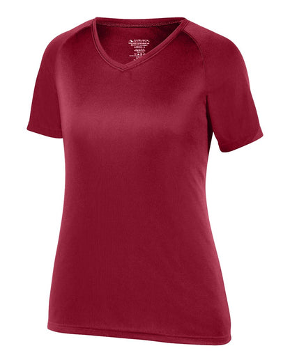 Augusta Sportswear Women's Attain Wicking V-Neck T-Shirt 2792 #color_Cardinal