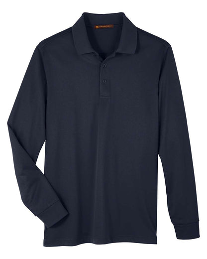Harriton Men's Advantage Snag Protection Plus IL Long Sleeve Polo M348L #color_Dark Navy