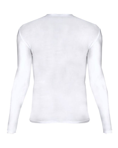 Badger Youth Pro-Compression Long Sleeve T-Shirt 2605 #color_White